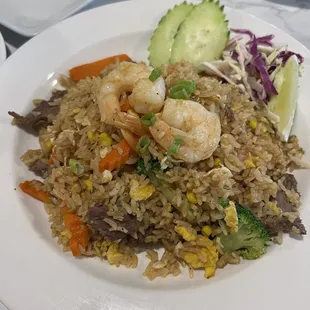 Combination Fried Rice - Beef &amp; Shrimp