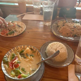 Curry and Phad Thai (kid and adult versions)