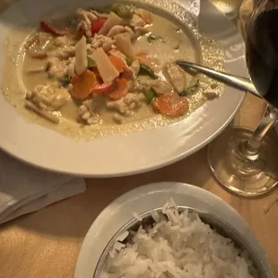 Chicken green curry