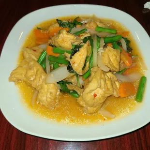 Thai Basil Krapow with tofu