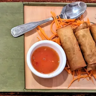 This is the Vegetable Rolls appetizer on the Restaurant Week Menu.  Photo taken January 21, 2023.