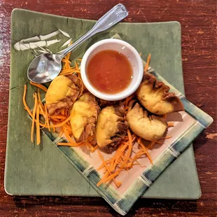 This is the Crab Rangoon appetizer on the Restaurant Week Menu.  Photo taken January 21, 2023.