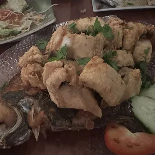 Roasted Garlic Whole Fish