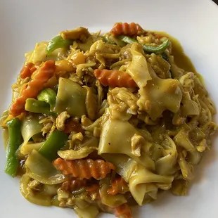 a plate of stir fried vegetables