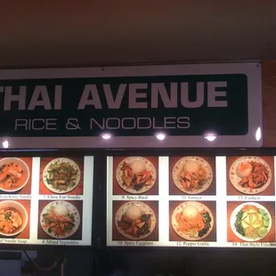 the menu
