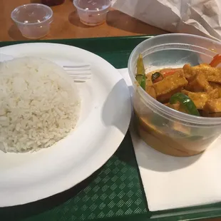 Panang curry tofu