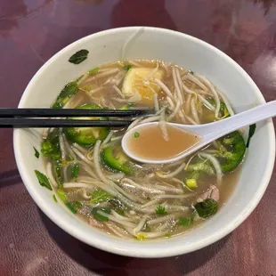 6. Pho with beef and tendon