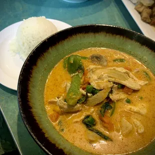 Red Curry w/ steamed rice.