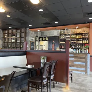 Counter from dining area