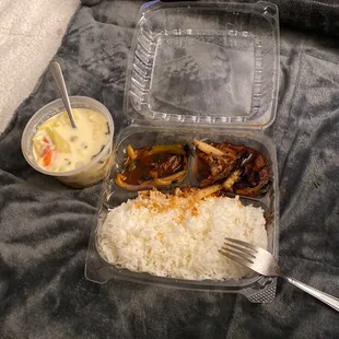 a meal in a plastic container