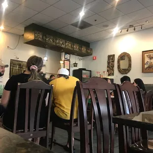 Evening weekend crowd