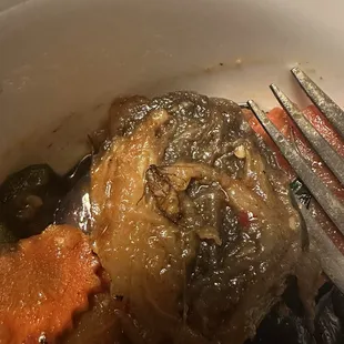 Cockroach in the eggplant
