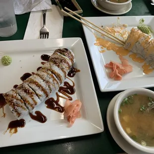 Miso Soup Tyson Roll Dynamite Roll