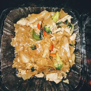 Pad Me Mao. Normally my fave. Awful flavor &amp; no sprouts.