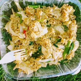 Chicken fried rice with basil. This is half order, shared with friend. Pretty good.
