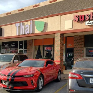 Outside of restaurant .