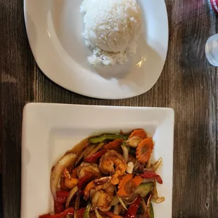 Ginger shrimp - delicious!