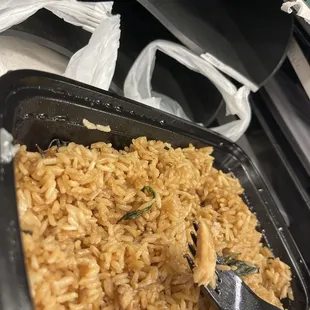 Chicken in fried rice