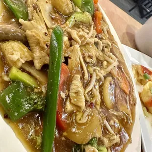 Vegetarian with chicken