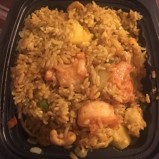 Thai fried rice. Tasted more like Indian curry fried rice.