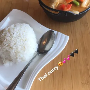 I think this was the chicken curry with pineapple(awesome)