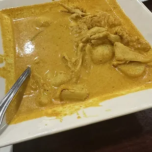 Yellow Curry.... There was more in this dish but I forgot to take a picture of it right when I got it. Their spice level is high.