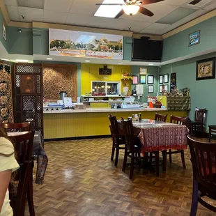 the interior of the restaurant