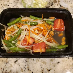 Papaya Salad. Inflation has taken its toll, for sure.