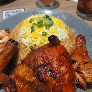 Thai bbq with egg fried rice
