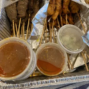 Mixed Satay (Beef + Chicken), Small Tray