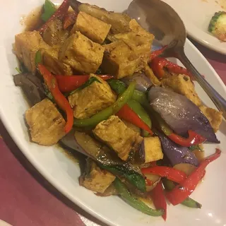 Tofu and Eggplant Basil