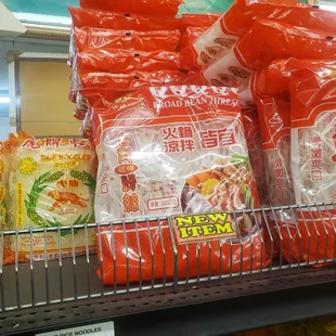 Noodles with mung bean and potato starch--I'm in heaven!