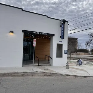 the front of the restaurant