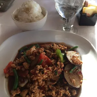 Eggplant & Pepper Chicken