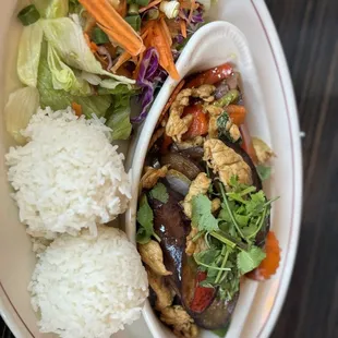 Lovely eggplant with chicken