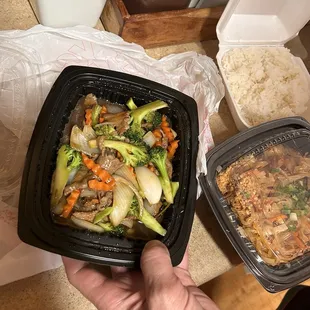 Very small portions. This with 16$ for this small bowl of beef and broccoli