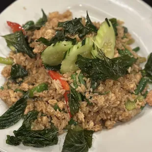 basil fried rice with chicken