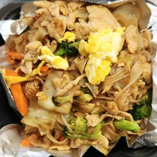 Pad See Ew, $13.95. It's a little sweeter than other places but still tastes good.