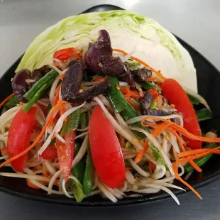 Papaya Salad With Salted Crab.