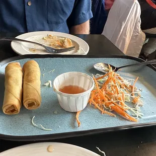 Beautiful plate.  Paper cup.