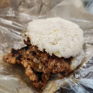 Spicy Prad Kaprao Rice Burger