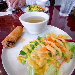 Side salad, spring Egg Roll Lunch &amp; soup of the day lunch side 4/5