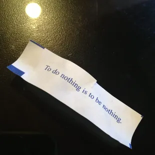 Great food and a fun fortune cookie (after a biz meeting this was especially apt)