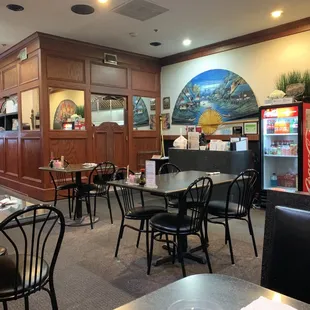 Dining room view from corner booth.