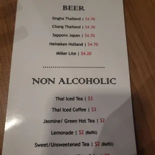 Beer and other drinks