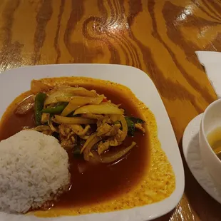 Chili basil chicken. Excellent.