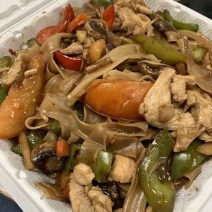 N6. Kee Mao Noodle with chicken. Door Dash promo right now for bogo which is a great deal! (Dec 2024)
