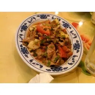 Excellent steak salad (Yum Neua)