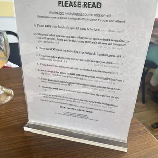 Buffet etiquette