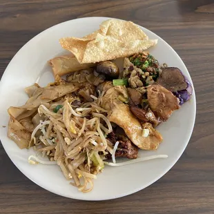 Plate from lunch buffet